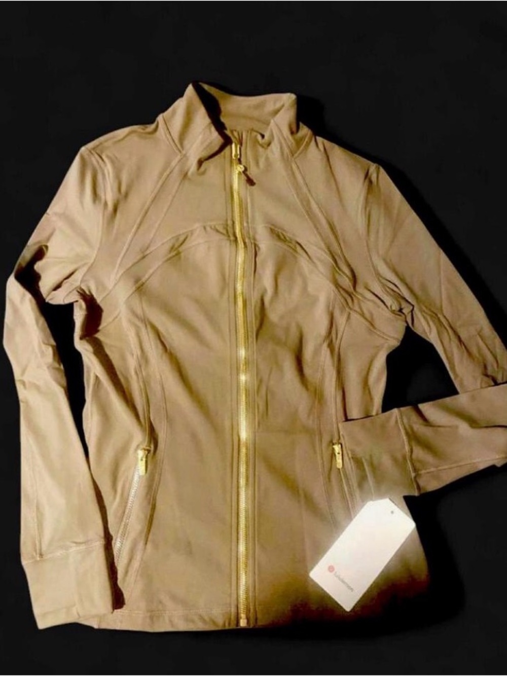 lululemon athletica Women's Zip-Up Bomber Jacket in Taupe